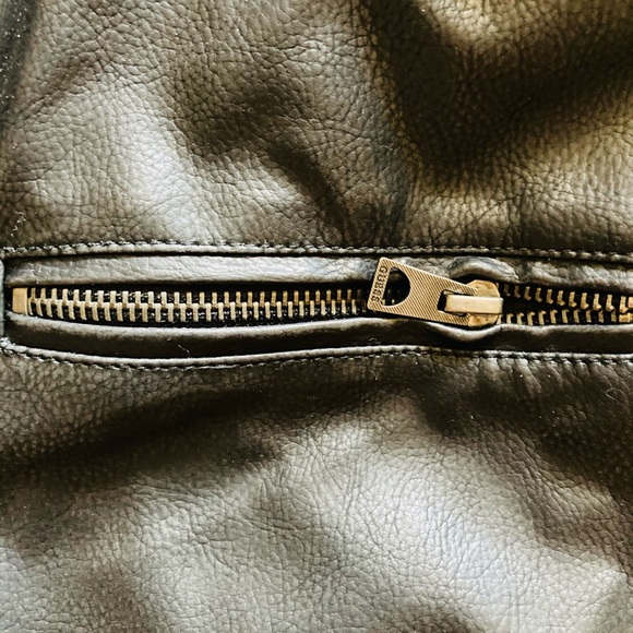 GUESS Faux Leather Hooded Moto Jacket - Picture 5 of 14